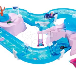 Vodní dráha ve tvaru srdce s houpačkou a skrýší Mermaid AquaPlay s voděodolnými nálepkami a 2 figurky mořské víly