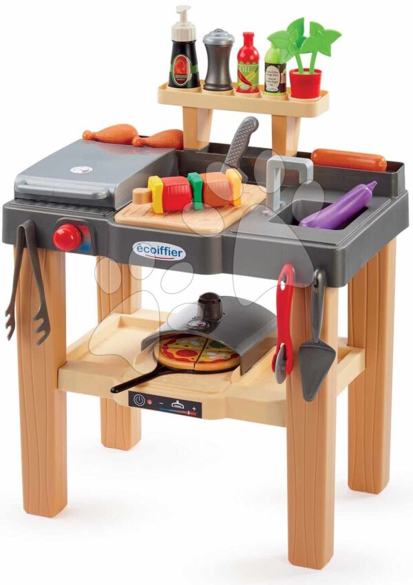 Zahradní kuchyňka s grilem a pizzerie Garden&Seasons Summer Kitchen Écoiffier 27 dílů od 18 měsíců