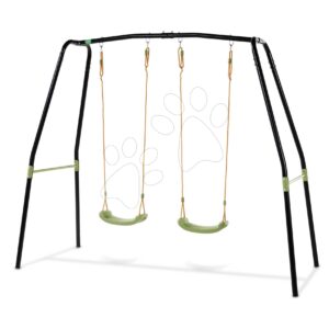 Houpačka se 2 sedadly Ivy duo Swing Exit Toys černá kovová konstrukce s ukotvením do betonu