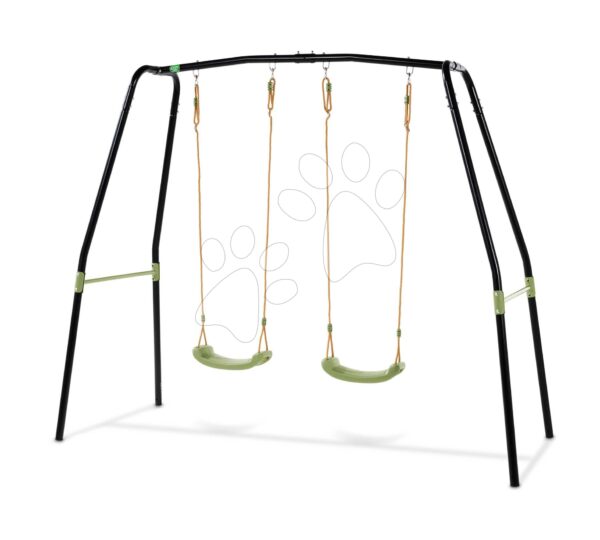Houpačka se 2 sedadly Ivy duo Swing Exit Toys černá kovová konstrukce s ukotvením do betonu