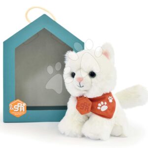 Plyšová kočička Welcome Home SPA Collection Histoire d’Ours v dárkovém balení bílá 16 cm od 0 měsíc