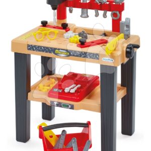 Pracovní stolek Big Workbench Mecanics Écoiffier s kufříkem a vrtačkou 29 doplňků od 18 měsíců
