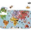 Puzzle do vody Mapa světa Bath Explorers Puzzle Janod plastové 28 dílů - Image 2
