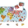 Puzzle do vody Mapa světa Bath Explorers Puzzle Janod plastové 28 dílů - Image 3