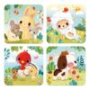 Puzzle v kufříku 4v1 Zvířátka z farmy Farm Animals Evolving Puzzles Janod 6-9-12-16 dílů od 24 měs - Image 2