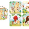 Puzzle v kufříku 4v1 Zvířátka z farmy Farm Animals Evolving Puzzles Janod 6-9-12-16 dílů od 24 měs - Image 3
