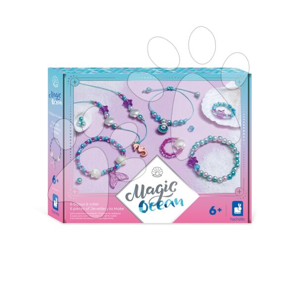 Sada na výrobu šperkov Magický oceán Jewellery to Make Magic Ocean Atelier Janod na výrobu 6 kusov šperkov od 6 rokov J09126