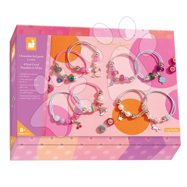 Sada na výrobu šperkov Náramky Bracelets to Make Feel good Atelier Janod na výrobu 8 kusov šperkov od 8 rokov J09133