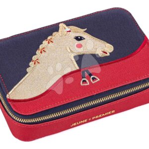 Školní penál Pencil Box Filled Saddle Bag Jeune Premier ergonomický luxusní provedení 20*7 cm