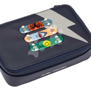 Školní penál Pencil Box Filled Skate Jeune Premier ergonomický luxusní provedení 20*7 cm