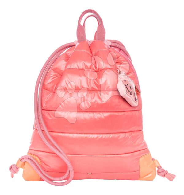 Školní vak na tělocvik a přezůvky City Bag Puffer Pink Jeune Premier ergonomický luxusní provedení 40*36 cm