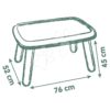 Stůl pro děti KidTable Life Smoby šedozelený s UV filtrem 76*52*45 cm od 18 měsíců – model 2025 - Image 3