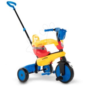 Tříkolka s košíkem na láhev Breeze S Multi 3v1 SmarTrike s tlumičem a volnoběhem žluto-modrá od 10 měsíců