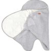 Zavinovačka Babynomade® Double Fleece Beaba Heather Grey White dvouvrstvá extra teplá šedá od 0–6 měsíců - Image 3