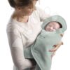Zavinovačka Babynomade® Double Fleece Beaba Sage Green White dvouvrstvá extra teplá zelená od 0–6 měsíců - Image 3