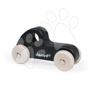 Dřevěné autíčko retro Push-Along Vehicle Sweet Cocoon Janod černé od 18 měsíců