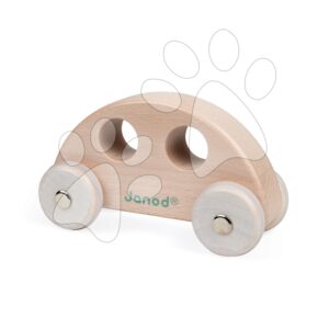 Dřevěné autíčko retro brouk Push-Along Vehicle Sweet Cocoon Janod hnědé od 18 měsíců