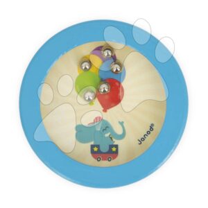 Janod Applepop Kuličkový motorický hlavolam Slon J03375d3