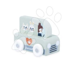 Janod Cross roads Dřevěné auto na tlačení Veterinář  J05946