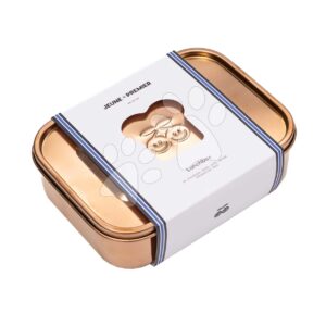 Box na svačinu Lunchbox Rose Gold Jeune Premier 100% nerezavějící ocel luxusní provedení 21*16 cm