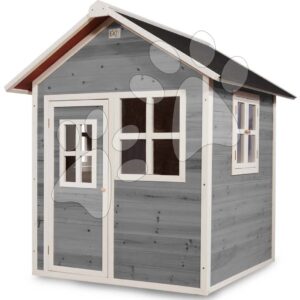 Domeček cedrový Loft 100 Grey Exit Toys s voděodolnou střechou šedý