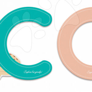 Janod dřevěné písmeno C Sophie The Giraffe 09547 modré růžové