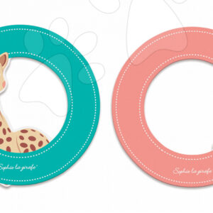 Janod dřevěné písmeno O Sophie The Giraffe 09559 tyrkysové růžové