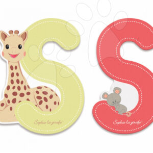 Janod dřevěné písmeno S Sophie The Giraffe 09563 béžové červené