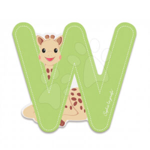 Janod dřevěné písmeno W Sophie The Giraffe 09567 zelené