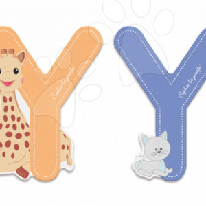 Janod dřevěné písmeno Y Sophie The Giraffe 09569 modré oranžové
