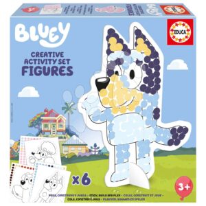 Kreatívne tvorenie 3D Make & Play Bluey Activity Set Educa vytvor si vlastnú postavičku psíka Bluey s nálepkami od 24 mes EDU19885