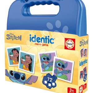 Pexeso v kufříku Stitch Identic Memo Game Educa paměťová hra 72 karet