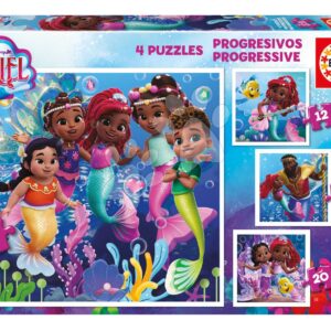 Puzzle Ariel Disney Progressive Educa progresivní 12-16-20-25 dílků