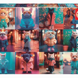 Puzzle Fashion Animals Educa 200 dílků od 6 let