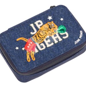Školní penál Pencil Box Filled Boxing Tiger Navy Mélange Jeune Premier ergonomický luxusní provedení 20*7 cm