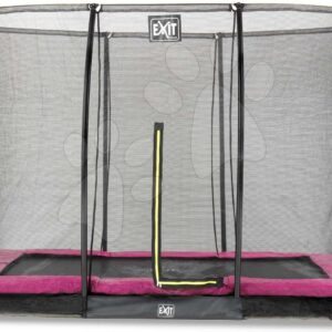 Trampolína s ochrannou sítí Silhouette Ground Pink Exit Toys přízemní 214*305 cm růžová