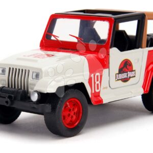 Autíčko Jeep Wrangler Jurassic World Jada kovové s otevíracími dveřmi délka 10