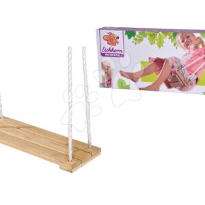 Dřevěná houpačka plochá Outdoor Plank Swing Eichhorn přírodní 140-210 cm délka 40*14 cm a 60 kg nosnost