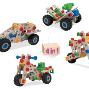 Dřevěná stavebnice čtyřkolka Constructor Quad Eichhorn čtyři modely (čtyřkolka