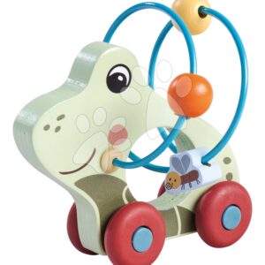 Dřevěné autíčko žába s labyrintem Frog with Movement Eichhorn délka 16 cm od 12 měsíců
