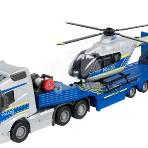 Kamion s policejním vrtulníkem Volvo Truck Airbus Majorette 35 cm délka