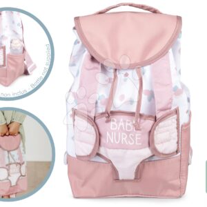 Klokanka s batohem Backpack Natur D'Amour Baby Nurse Smoby pro 42 cm panenku nastavitelná ramena a kapsa pro láhev