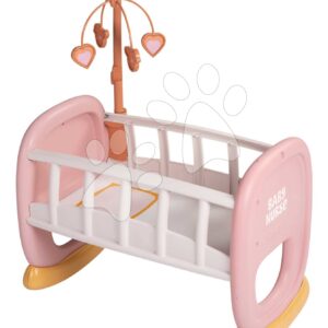Kolébka s kolotočem Baby´s Cot Soft Baby Nurse Smoby pro 42 cm panenku od 18 měsíců