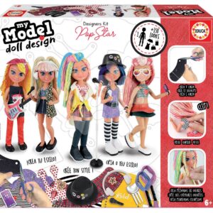 Kreativní tvoření Design Your Doll Pop Star Educa vyrob si vlastní popstar panenky 5 modelů od 6 let