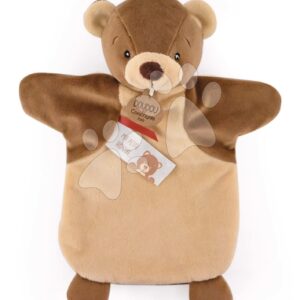 Plyšový medvídek na loutkové divadlo Bear Hand Puppet Doudou et Compagnie hnědý 25 cm od 0 měsíců