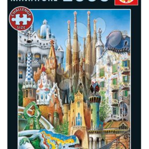 Puzzle Collage Gaudi Miniature Educa miniaturní 1000 dílů a Fix lepidlo