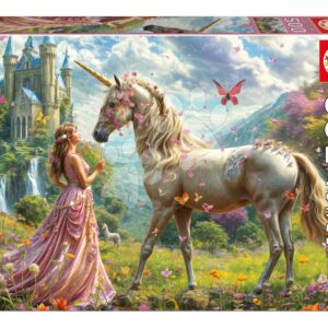 Puzzle Fairies Unicorns and Butterflies Educa 500 dílků a Fix lepidlo