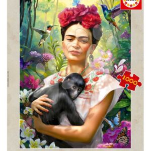 Puzzle Jardín De La Vida Frida Kahlo Educa 1000 dílků a Fix lepidlo