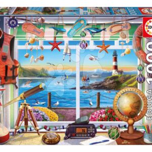 Puzzle Life in the Port Educa 1000 dílků a Fix lepidlo