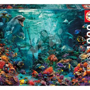Puzzle Poseidon Coral Reef Educa 1000 dílků a Fix lepidlo